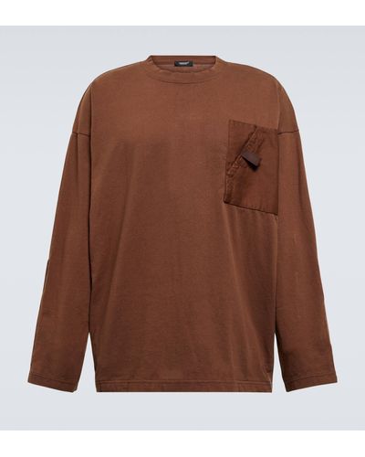 Undercover Cotton Jersey Top - Brown