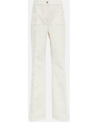 Loro Piana Danbeth Straight Cotton And Linen Pants - White