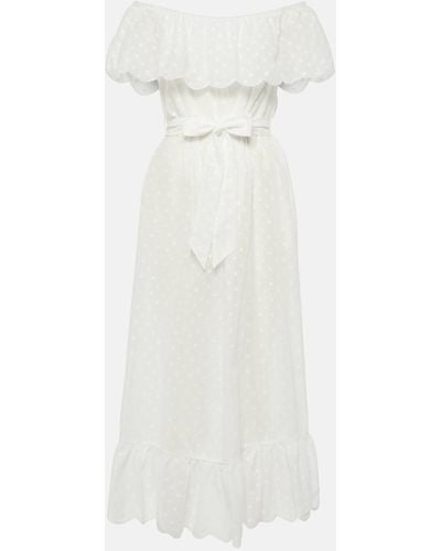 Marysia Swim Off-shoulder Cotton Midi Dress - White