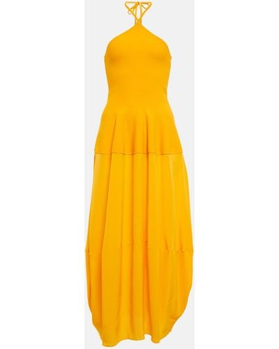 Stella McCartney Halterneck Midi Dress - Yellow
