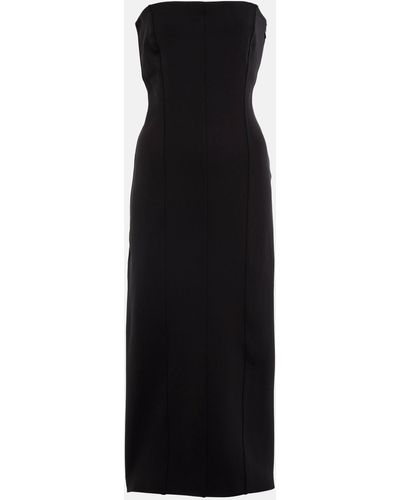 The Row Strapless Midi Dress - Black