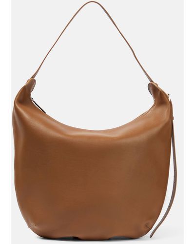 The Row Allie Medium Leather Shoulder Bag - Brown