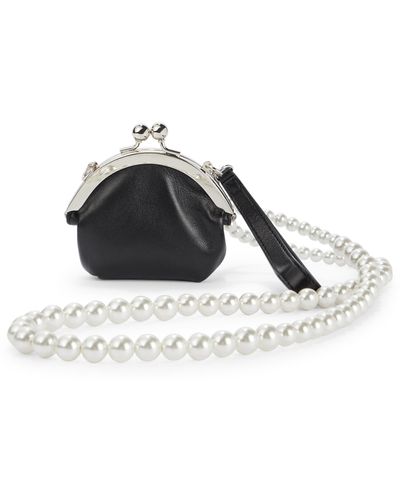 Simone Rocha Snap Coin Embellished Leather Clutch - Black