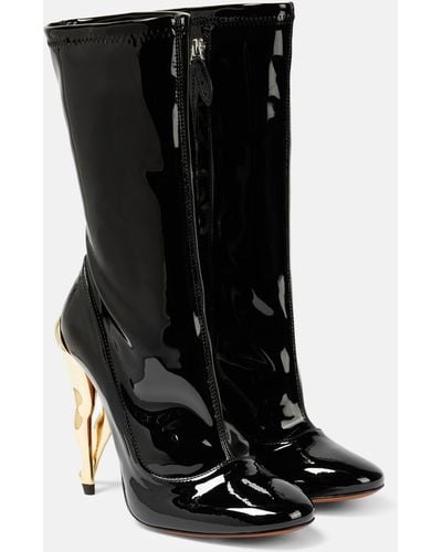 Alaïa Cabaret Faux Leather Ankle Boots - Black