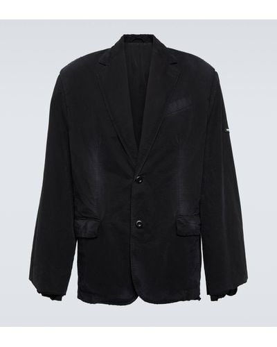 Balenciaga Oversized Cotton Blazer - Black