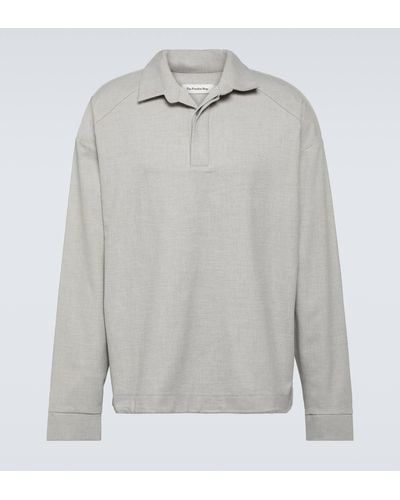 Frankie Shop Dennis Polo Woven Sweater - Grey