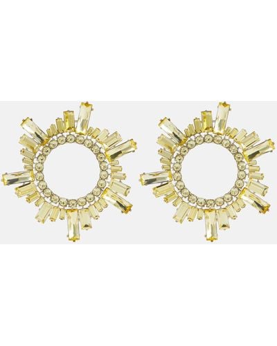AMINA MUADDI Begum Crystal-embellished Earrings - Metallic