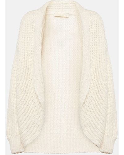 Loro Piana Cocooning Silk Knit Cardigan - Natural