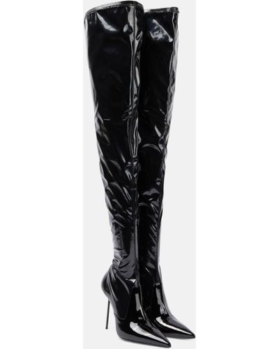 Paris Texas Lidia Latex Over-the-knee Boots - Black