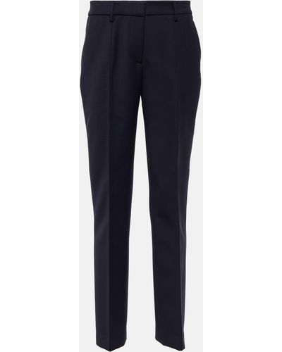 Gabriela Hearst High-rise Wool Pants - Blue