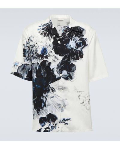 Alexander McQueen Silk Hawaiian Shirt - Natural