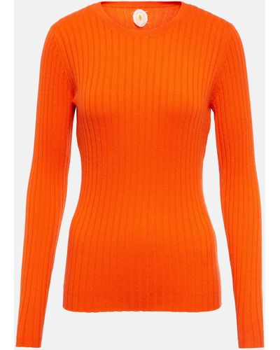 Jardin Des Orangers Ribbed-knit Cashmere Sweater - Orange