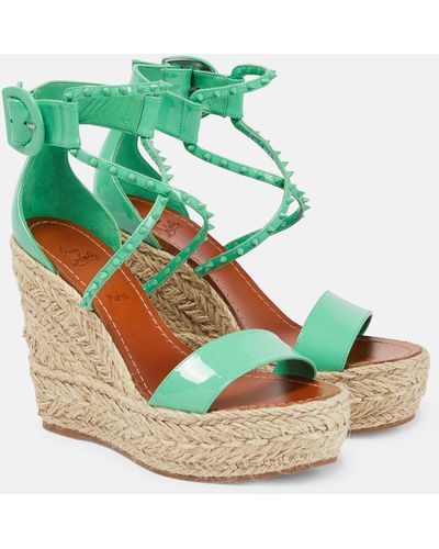 Green Wedge sandals for Women | Lyst Canada