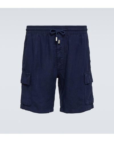 Vilebrequin Baie Linen Bermuda Shorts - Blue