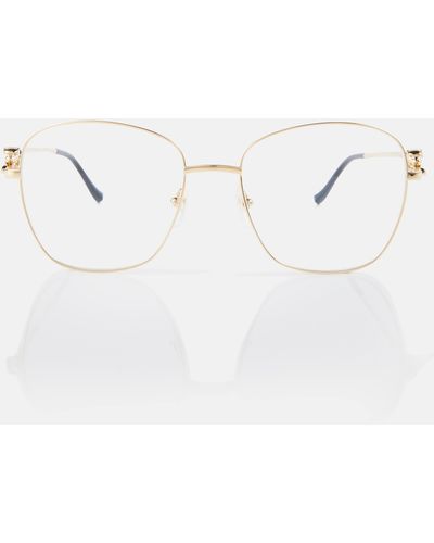Cartier Panthere De Cartier Round Glasses - White