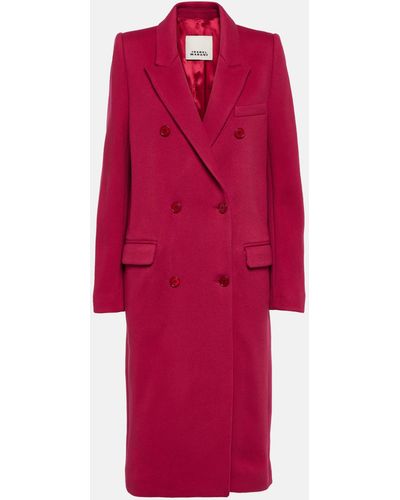 Isabel Marant Enarryli Wool And Cashmere Coat - Red