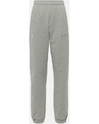 The Attico Penny Cotton Jersey Sweatpants - Grey