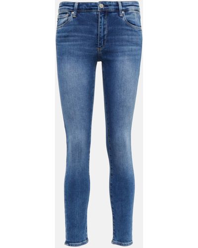 AG Jeans Prima Ankle Mid-rise Skinny Jeans - Blue