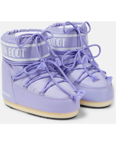 Moon Boot Icon Low Lace-up Shell Snow Boots - Blue