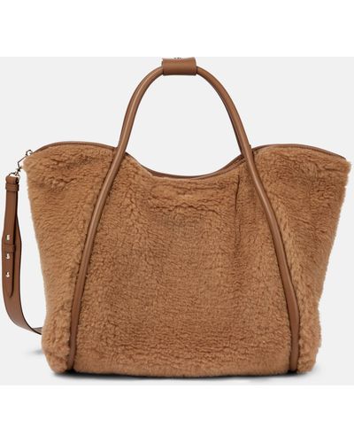 Max Mara Marine Teddy Tote Bag - Brown