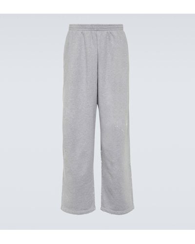 Balenciaga Cotton Fleece Sweatpants - Grey