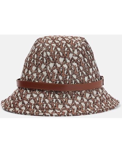 Max Mara Poloma Jacquard Bucket Hat - Brown