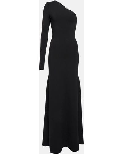 Victoria Beckham Knitted One-shoulder Maxi Dress - Black