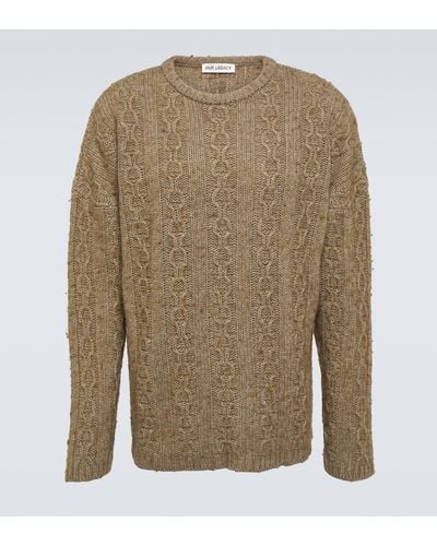 Our Legacy Aran Wool-blend Sweater - Natural