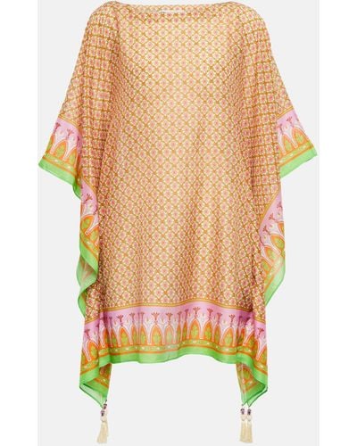 Tory Burch Cotton And Silk Beach Cover-up - Yellow