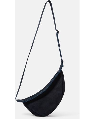 The Row Slouchy Banana Leather Crossbody Bag - Black