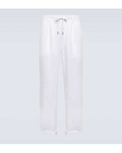 Polo Ralph Lauren Linen Straight Pants - White