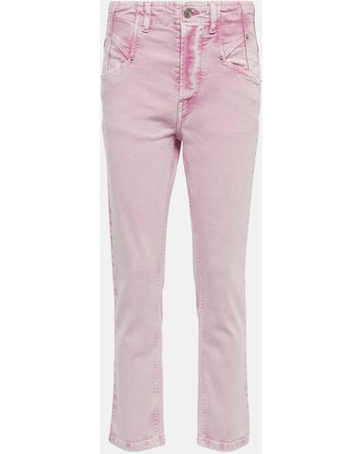 Isabel Marant Niliane High-rise Slim Jeans - Pink