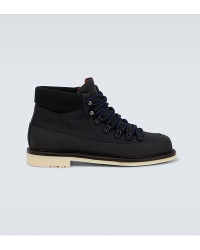 Loro Piana Laax Walk Leather-trimmed Boots - Black