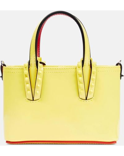 Christian Louboutin Cabata Patent Leather Tote Bag - Yellow