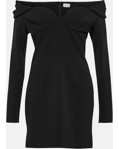 Magda Butrym Off Shoulder Mini Dress - Black