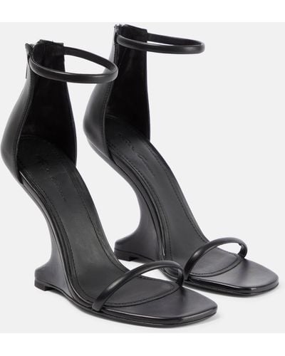 Rick Owens Cantilever 11 Leather Sandals - Black
