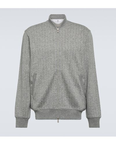 Brunello Cucinelli Cashmere-blend Sweater - Grey