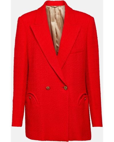 Blazé Milano Everynight Double-breasted Wool-blend Blazer - Red
