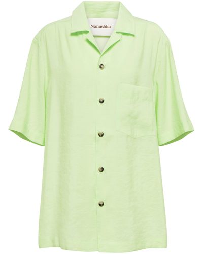 Nanushka Bodil Oversized Shirt - Green