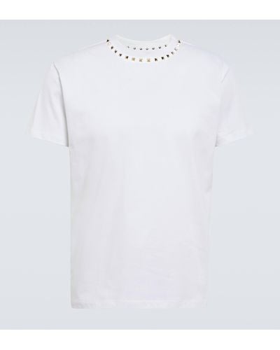 Valentino Rockstud Cotton Jersey T-shirt - White