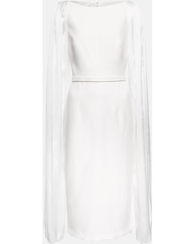 Safiyaa Essiah Crepe And Satin Midi Dress - White