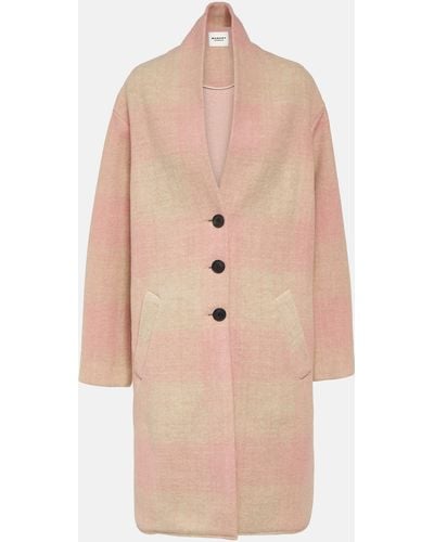 Isabel Marant Checked Wool-blend Coat - Natural