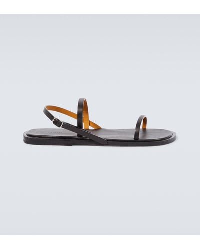 AURALEE Leather Sandals - Metallic