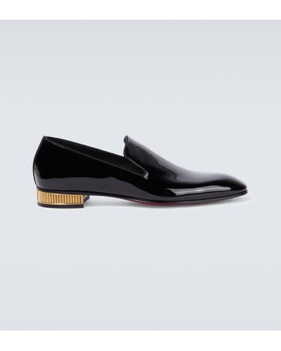 Christian Louboutin Patent Leather Loafers - Black
