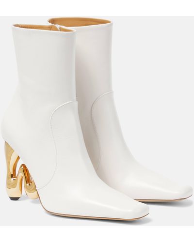 JW Anderson Bubble Leather Ankle Boots - White