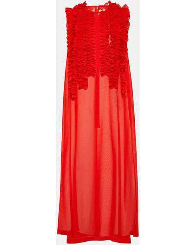 Noir Kei Ninomiya Jacquard Midi Dress - Red