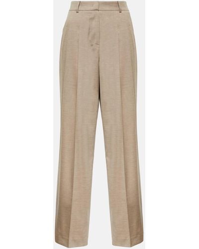 Frankie Shop Gelso High-rise Wide-leg Pants - Natural
