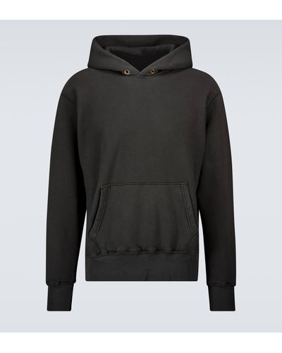 Les Tien Cropped Hooded Sweatshirt - Black