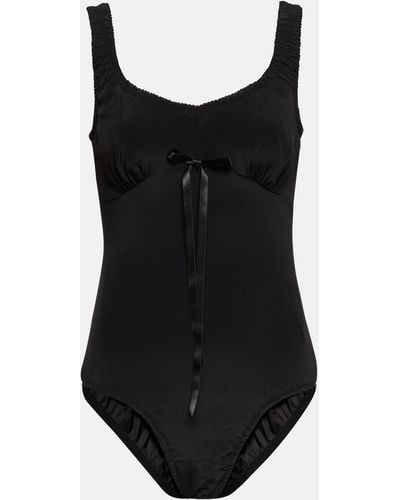 Simone Rocha Bow-embellished Bodysuit - Black