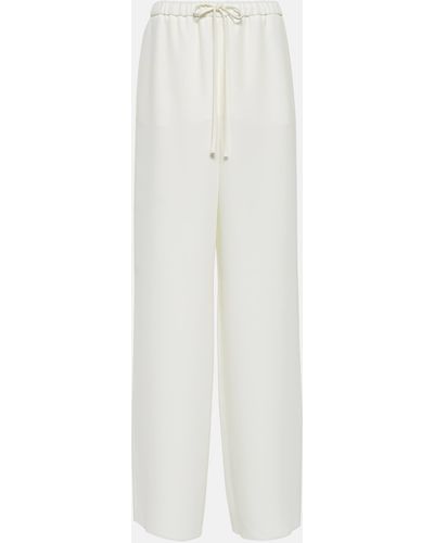 Valentino Wide-leg Silk Pants - White